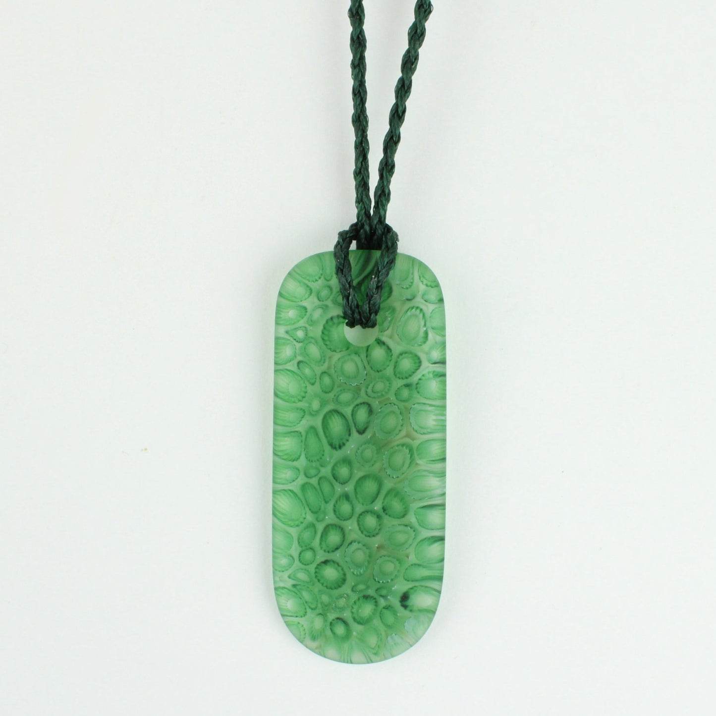 Drop pendant - green canes