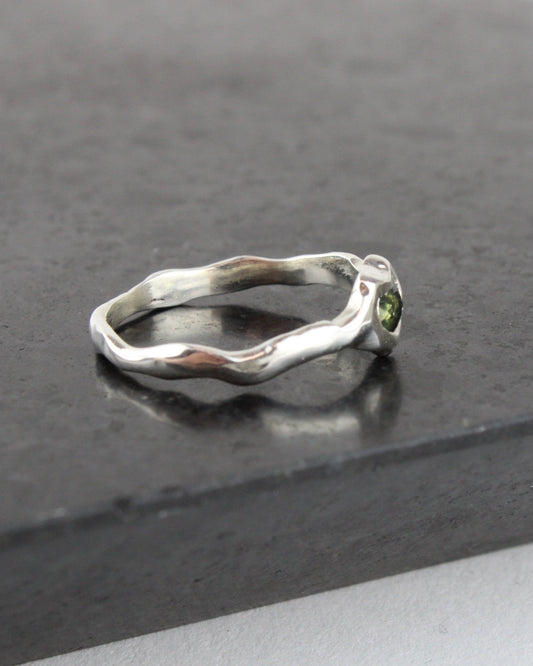 Green Sun Molten Ring