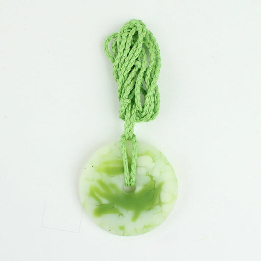 Pi Disc - marble white and green
