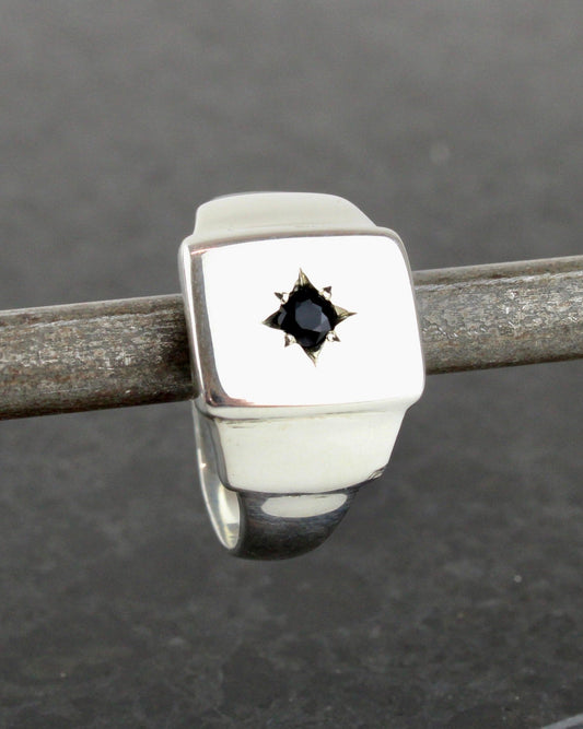 Recycled Silver Star Signet