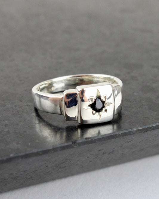 Recycled Silver Star Signet
