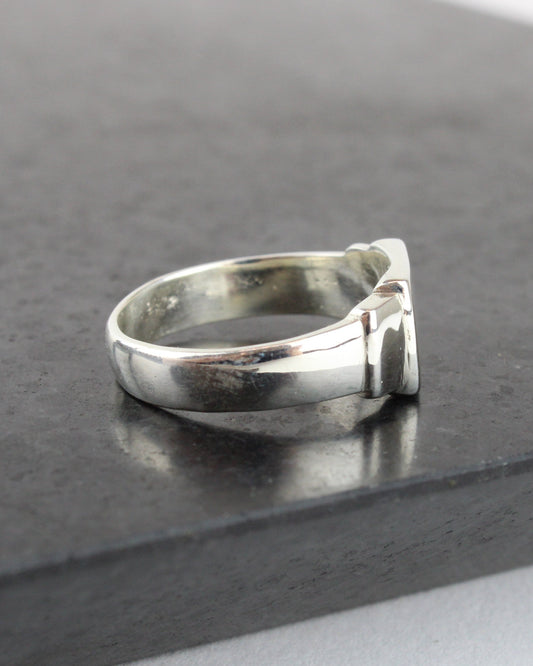 Recycled Silver Step Signet