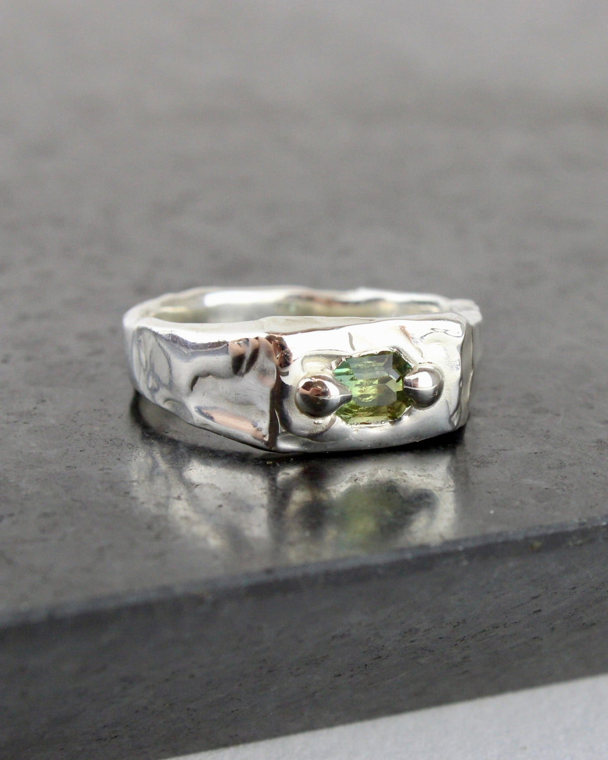 Silver Signet with Sapphire