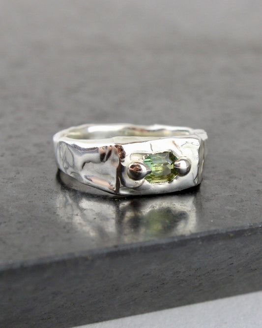 Silver Signet with Sapphire