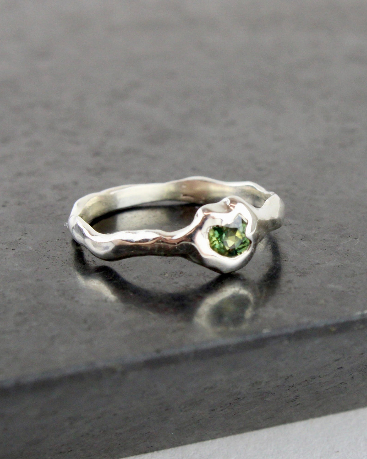 Green Sun Molten Ring