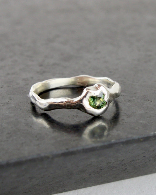 Green Sun Molten Ring