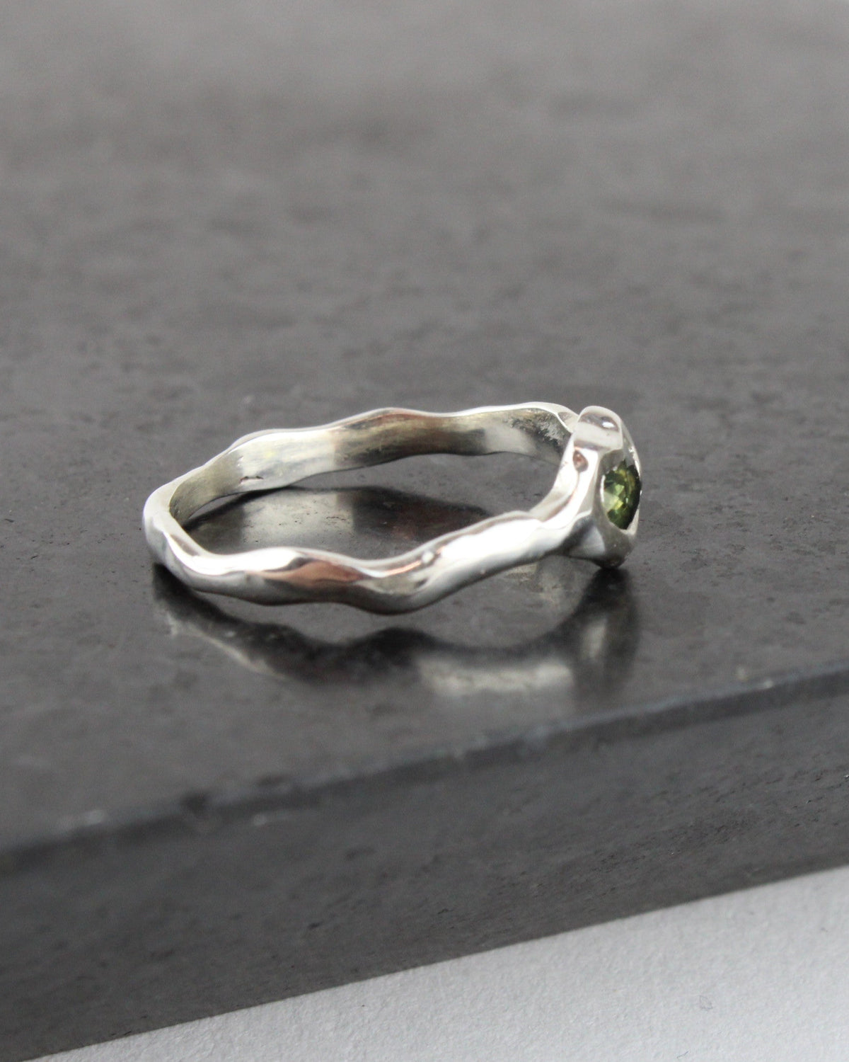 Green Sun Molten Ring