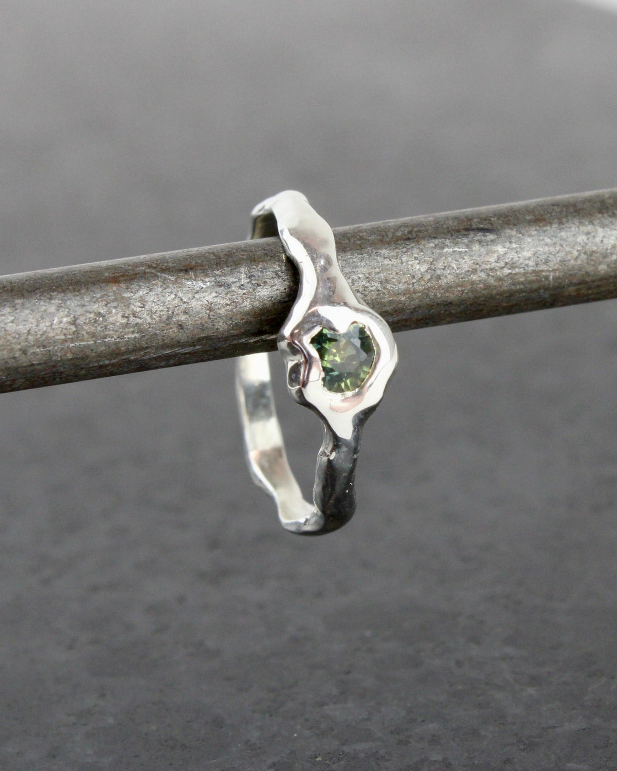 Green Sun Molten Ring