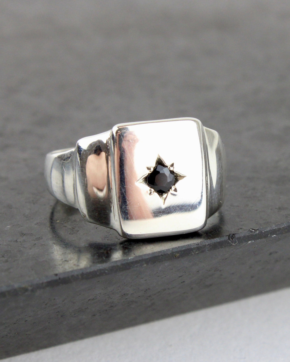 Recycled Silver Star Signet