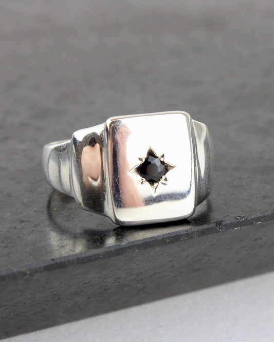 Recycled Silver Star Signet