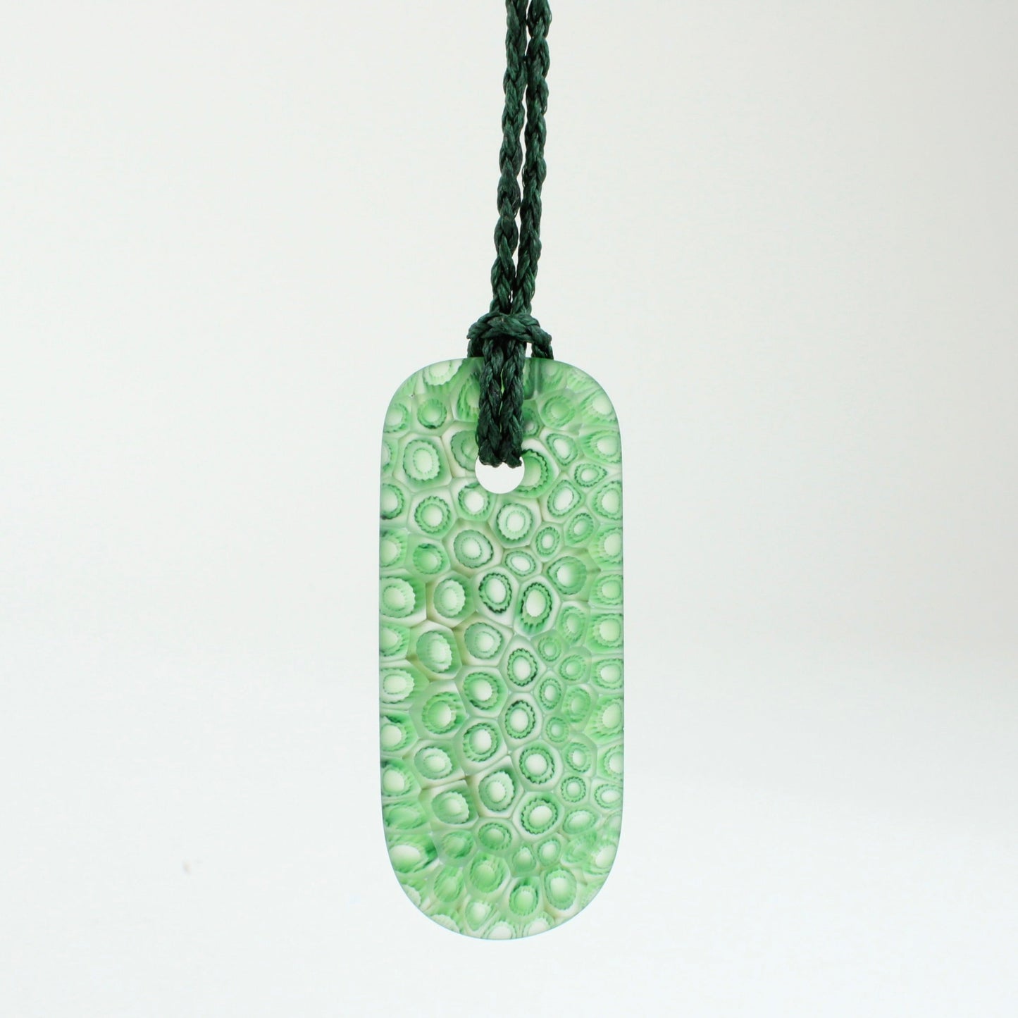 Drop pendant - green canes