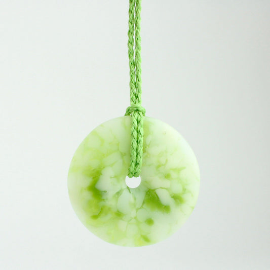 Pi Disc - marble white and green