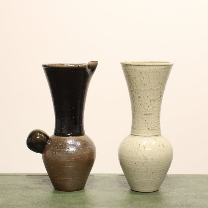 White glaze vase - medium