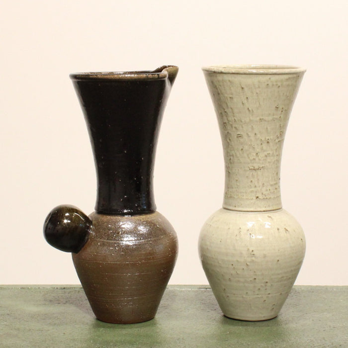 White glaze vase - medium