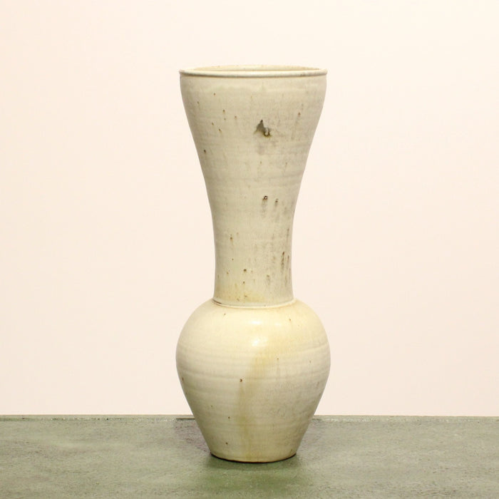 White Glaze Vase - tall
